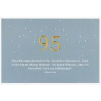95. Geburtstag  unverpackte Glückwunschkarte mit...