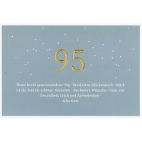 95. Geburtstag  unverpackte Glückwunschkarte mit...