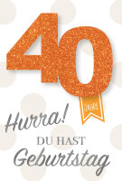 A - 40. Geburtstag - Collage - Glückwunschkarte im...