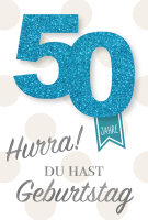 A - 50. Geburtstag - Collage - Glückwunschkarte im...