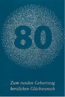 80. Geburtstag - Glückwunschkarte im Format 11,5 x...