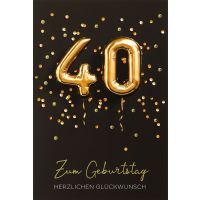 40. Geburtstag Glückwunschkarte mit Briefumschlag...