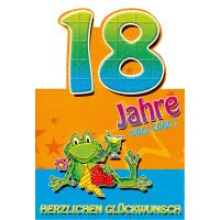 A - 18. Geburtstag  Glückwunschkarte mit Umschlag 18...