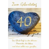 A 40. Geburtstag Glückwunschkarte mit Briefumschlag...