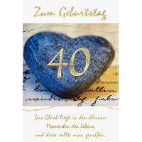 A 40. Geburtstag Glückwunschkarte mit Briefumschlag...