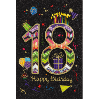 18. Geburtstag Collage Glückwunschkarte mit...