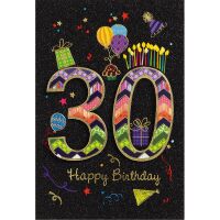 30. Geburtstag Collage Glückwunschkarte mit Umschlag...