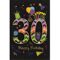 30. Geburtstag Collage Glückwunschkarte mit Umschlag...