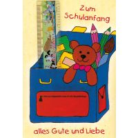 Schulanfang - Collage - Glückwunschkarte im Format...