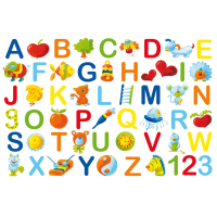 Schulanfang  Glückwunschkarte mit Umschlag Alphabet