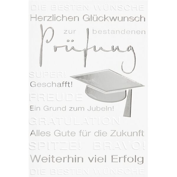 Prüfung Glückwunschkarte mit Briefumschlag Absolventenhut Glückwünsche zur Prüfung