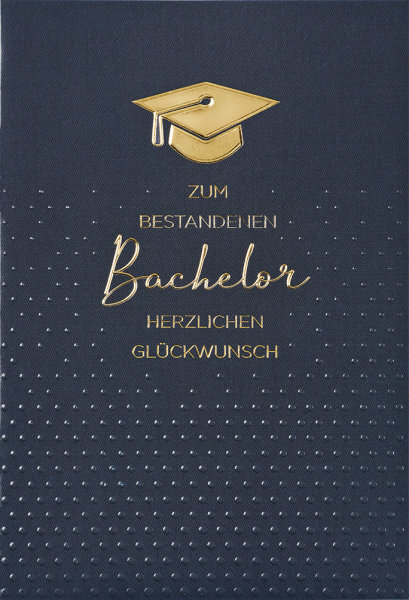 Bachelor - Glückwunschkarte im Format 11,5 x 17 cm mit Briefumschlag
