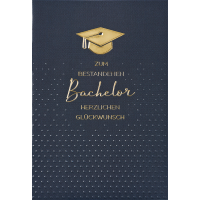 Bachelor  Glückwunschkarte mit Umschlag Bachelor...