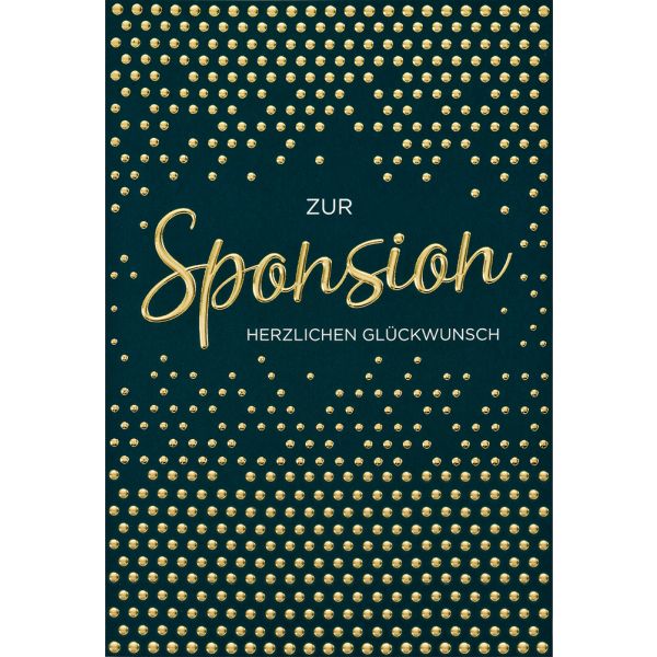 Sponsion - Glückwunschkarte im Format 11,5 x 17 cm mit Briefumschlag