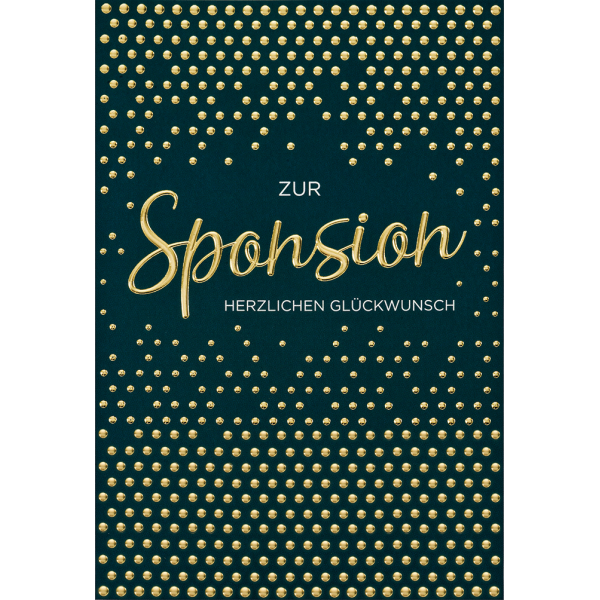 Sponsion - Glückwunschkarte im Format 11,5 x 17 cm mit Briefumschlag