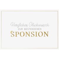 Sponsion  Glückwunschkarte mit Umschlag Gold...