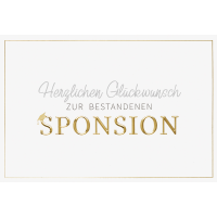 Sponsion  Glückwunschkarte mit Umschlag Gold...