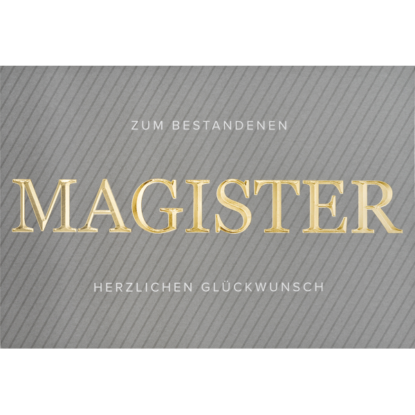 Magister - Glückwunschkarte im Format 11,5 x 17 cm mit Briefumschlag