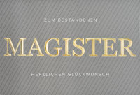 Magister - Glückwunschkarte im Format 11,5 x 17 cm...