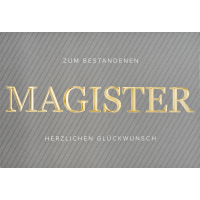 Magister - Glückwunschkarte im Format 11,5 x 17 cm...