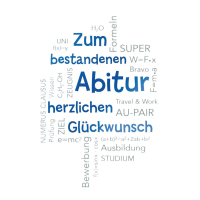 Abitur  Glückwunschkarte mit Umschlag Bestanden...