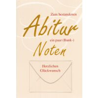Abitur  Geldkarte mit Umschlag Ein paar Noten Herzlichen...