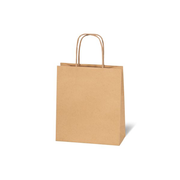 Tasche - Kraftpapier - 18x21x8 cm - naturbraun