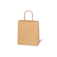 Tasche - Kraftpapier - 18x21x8 cm - naturbraun
