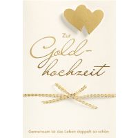 Goldhochzeit  Glückwunschkarte mit Umschlag Gold...