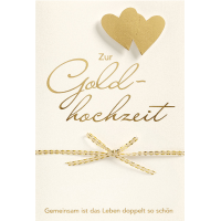 Goldhochzeit  Glückwunschkarte mit Umschlag Gold...