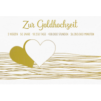 Goldhochzeit 50. Hochzeitstag Glückwunschkarte mit...