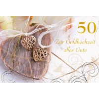 Goldhochzeit 50. Hochzeitstag Glückwunschkarte mit...