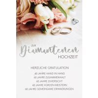 Diamanthochzeit  Glückwunschkarte mit Umschlag...