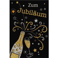 Jubiläum  Glückwunschkarte mit Umschlag Gold...