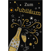 Jubiläum  Glückwunschkarte mit Umschlag Gold...