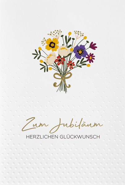 Jubiläum - Glückwunschkarte im Format 11,5 x 17 cm mit Briefumschlag