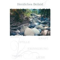 Trauer Beileid Kondolenzkarte mit Umschlag Herzliches...