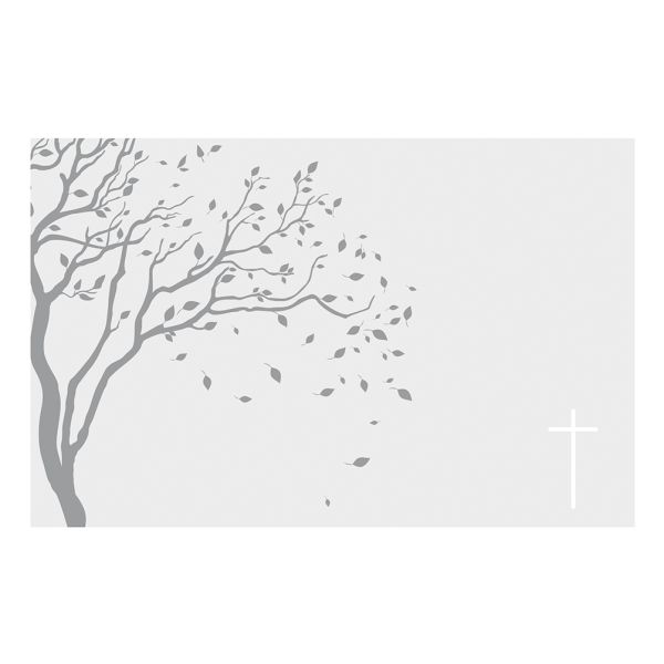 Trauer Beileid Ohne Text Kondolenzkarte mit Briefumschlag Baum Kreuz ...