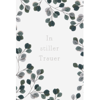 Trauer Beileid unverpackte Kondolenzkarte mit Umschlag In...