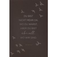 Trauer Beileid unverpackte Kondolenzkarte mit...