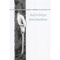 Trauer Beileid unverpackte Kondolenzkarte mit...