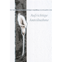 Trauer Beileid unverpackte Kondolenzkarte mit...