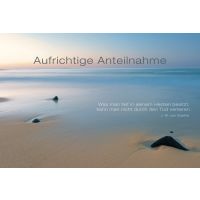 Trauer Beileid unverpackte Kondolenzkarte mit...