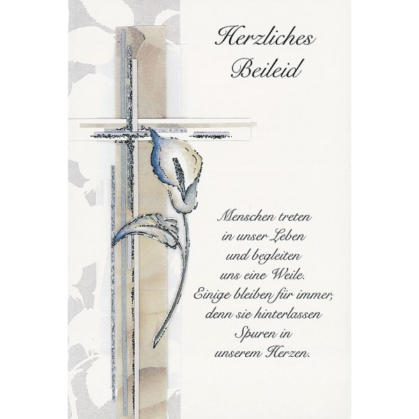 Trauer Beileid Kondolenzkarte mit Umschlag Herzliches Beileid Einige bleiben für immer