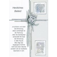 Trauer Beileid Kondolenzkarte mit Briefumschlag...