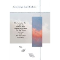Trauer Beileid Kondolenzkarte mit Umschlag Aufrichtige...