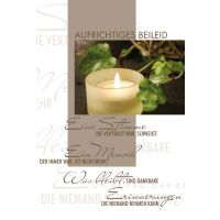 Trauer Beileid Kondolenzkarte mit Briefumschlag...