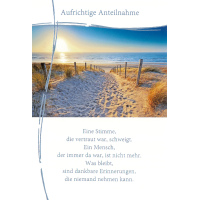 Trauer Beileid Kondolenzkarte mit Briefumschlag...
