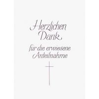Trauer Beileid Danksagung 5 Karten - 5 Umschläge im...