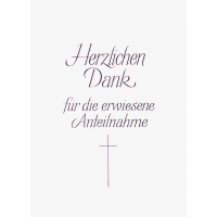 Trauer Beileid Danksagung 5 Karten - 5 Umschläge im...